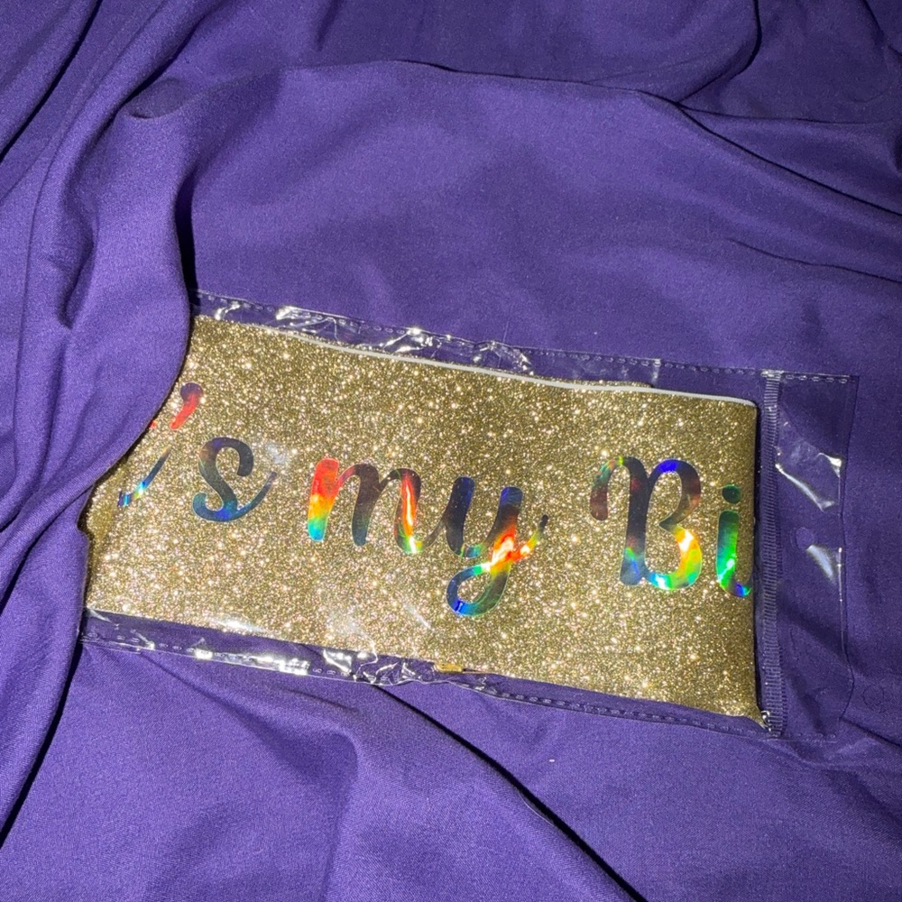 Gold Glitter Birthday Sash